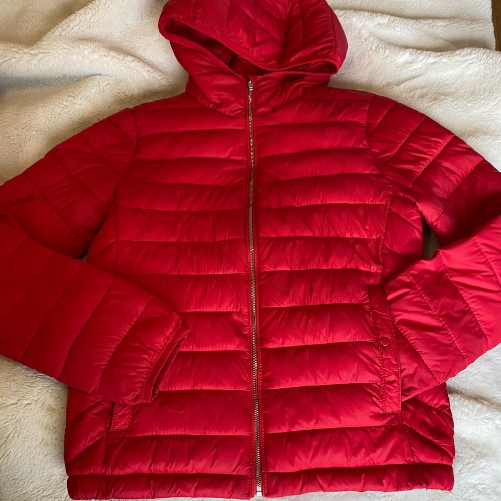 Red bubble jacket